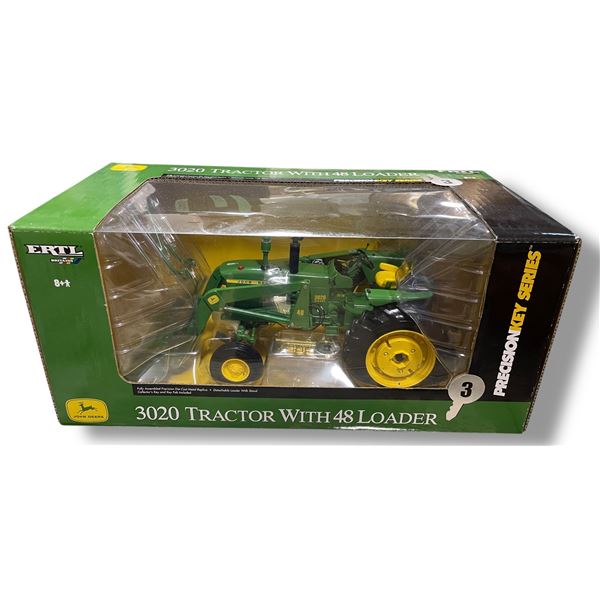 John Deere 3020 Tractor with 48 Loader - Precision Key Series 3 Ertl/Britians  #15306 - 1:16 Scale D