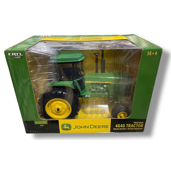 John Deere Dealer Edition 4640 Tractor - Ertl/Britians  #15823 - 1:16 Scale Diecast in Original Box