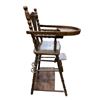 Image 3 : Vintage Wood Child's Chair & Doll's High Chair