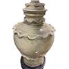 Image 3 : Large Glazed Ceramic Lamp Base  - 21" Tall x 10" Diameter - No Shade