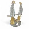 Image 1 : Italian Murano Glass Bird Statue - 14" Tall x 10" - Complete with Murano Sticker