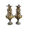 Image 1 : Pair of 18" Vintage Cast Metal Cupid Vases
