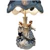Image 3 : Vintage Hand Painted Dresden Porcelain Lamp Fully Hallmarked. - 16" Tall