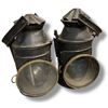 Image 1 : Pair of Antique Brass-Trimmed Lanterns