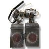 Image 1 : Pair of Vintage Red Lens Signal Lights