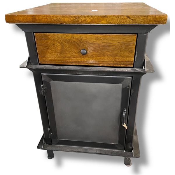 Industrial Wood & Metal Cabinet