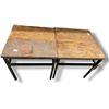 Image 1 : Pair of Rustic Wood & Iron Side Tables