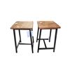 Image 1 : Pair of Rustic Wood & Iron Stools