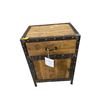 Image 1 : Mango Wood & Iron Bedside Cabinet (20 x 15 x 28")