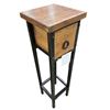 Image 2 : Iron Stool Accent Table w/Drawer (10x10x35")