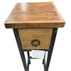 Image 3 : Iron Stool Accent Table w/Drawer (10x10x35")