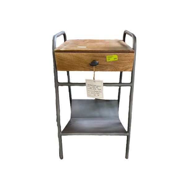 Mango/Iron Side Table (16 x 17 x 27 1/2")