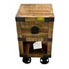 Image 1 : Mango/Iron Side Table (15 1/2 x 16 x 28")