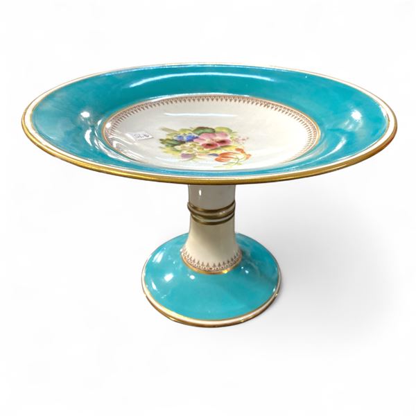 Vintage Hand Painted China Pedestal Dish