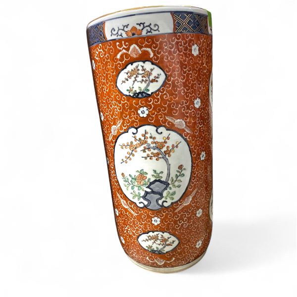 Glazed Ceramic Asian Design Umbrella Stand