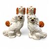 Image 1 : 4 Vintage English Staffordshire Mantle Dogs