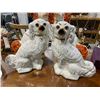Image 5 : 4 Vintage English Staffordshire Mantle Dogs