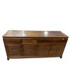 Image 1 : Carved Rosewood Asian Design Sideboard - 19 x 72 x 34" tall - Glass top