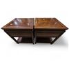 Image 1 : Pair of Asian Design Rosewood Coffee Tables with Drawers- 22" x 22" x 22" tall