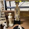 Image 2 : 6 Carved Asian Design Miniatures - Variety of Materials - Tallest is 7"