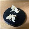 Image 3 : 6 Carved Asian Design Miniatures - Variety of Materials - Tallest is 7"