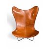 Image 2 : Leather Butterfly Chair with Metal Frame