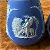 Image 3 : Pair of Wedgwood Blue Jasperware 6" Vases
