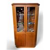 Image 1 : Mid-Century Corner Cabinet with Interior Light - 20" deep x 36" wide x 66" tall