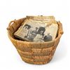 Image 1 : 1939 and 1950s Vancouver Newspapers in Large Rattan Basket