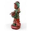 Image 2 : Vintage Hand Carved Wooden  Deity Statue - 15" Tall -  Believed to be Taiwanese