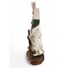 Image 2 : Vintage Hand Carved Wood Asian White Ghost Statue - 14" Tall