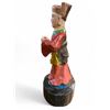Image 2 : Vintage Hand Carved Wooden  Asian Deity Statue - 18" Tall