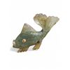 Image 1 : Antique Hand Carved Green Jade Koi Fish - 2" x 9" x 6" tall