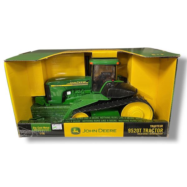 John Deere 9520T Tractor Dealer Edition 1/16 Scale Diecast Metal In Original Box