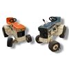 Image 1 : Pair of Vintage John Deere Metal Toy Lawn Tractors