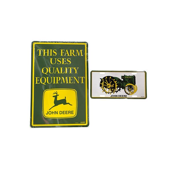 Group of 2 Various John Deere Signs