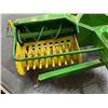 Image 5 : John Deere Baler Diecast Metal with Brown Wooden-Style Wagon - Vintage Farm Toy Set