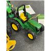 Image 4 : Set of 3 John Deere Diecast Tractors with Implements - Farm Toy Collectibles