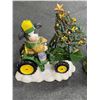 Image 3 : John Deere Character Figurine Tractors - Mickey Mouse & Cow with Christmas Tree