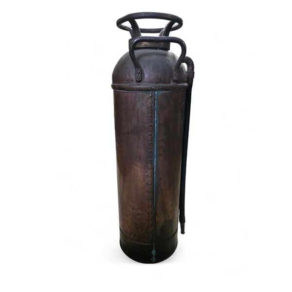 Vintage Copper and Brass Pyrene Fire Extinguisher