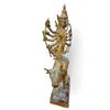Image 3 : Vintage Shiva Riding Nandi Statue - Gold Gilt Cast Metal - 5" x 12" x 18" tall