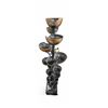 Image 2 : Tall Water Fall Feature with Metal Bowls - 73" Tall