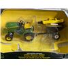 Image 3 : John Deere DX595 Garden Tractor w/Cart & License Plate - Ertl 1:16 Scale Diecast #15340A in Original