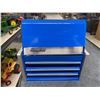 Image 6 : 2 New Mini Snap-On Royal Blue Metal Tool Cabinets - Largest is 4.5" x 9" x 8" tall
