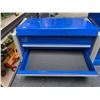 Image 7 : 2 New Mini Snap-On Royal Blue Metal Tool Cabinets - Largest is 4.5" x 9" x 8" tall
