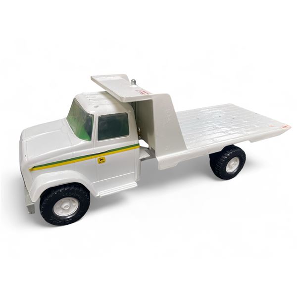 John Deere Metal Flat Bed Truck Model - 6" x 18" x 6" tall - No Box