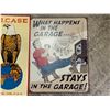 Image 3 : J. I. Case and "What Happens in the Garage" Metal Novelty Sign