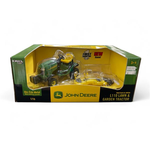 John Deere L110 Lawn & Garden Tractor - Ertl/Britains  1:16 Scale Diecast #15531 in Original Box