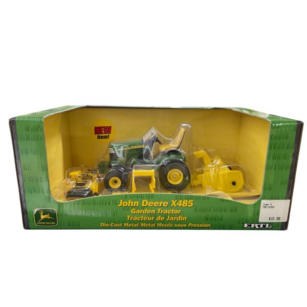 John Deere X485 Garden Tractor - Ertl  1:16 Scale Diecast #15353 in Original Box