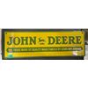 Image 2 : 2 John Deere Metal Novelty Signs - 12" Diameter & 6" x 18" signs